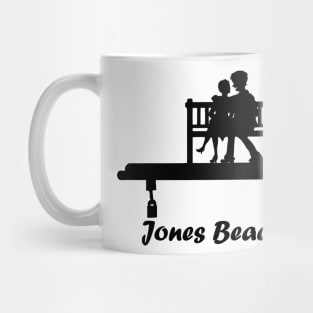 Jones Beach Art Deco Sign - Kids on a Bench Mug